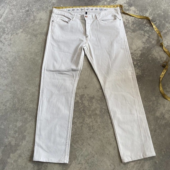 Earnest Sewn Men's Bryan Slouchy Slim Denim Jeans Blue Size 38